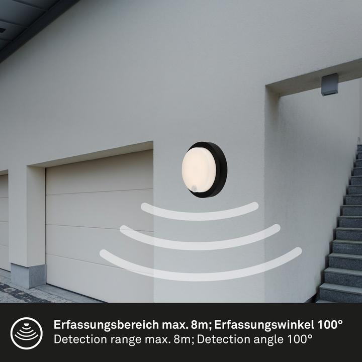 Image du produit Briloner Applique murale d'extérieur LED rechargeable,capteur,noir,LED/4W (700 lm, IP44)