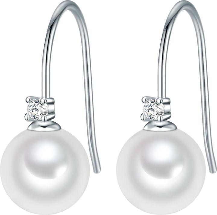 Lulu & Jane Messing Zirkonia Muschelkernperle silber - 33286 (Messing)