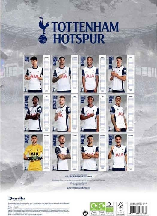 Produktbild Tottenham Hotspur FC Wandkalender 2025 A3 (A3, Harter Einband, Deutsch)
