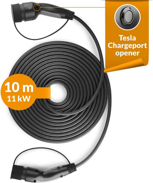 Produktbild Ev Buddy Ladekabel Charge 11 Tesla Edition Typ 2 11 kW, 10 m (Typ 2, 11 kW, 16 A, 10 m)