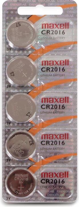 Maxell Knopfzelle CR2016 (5 Stk., CR2016, 90 mAh)