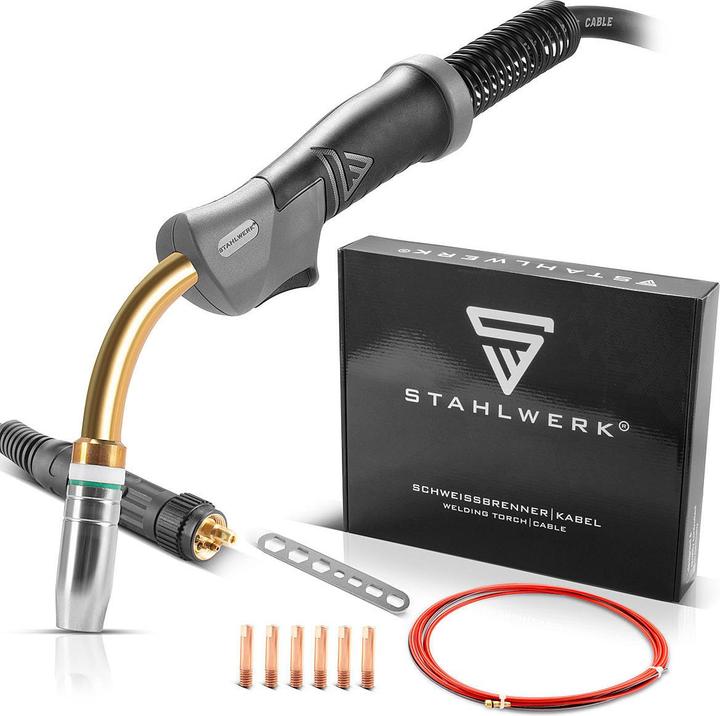 Actual product image Stahlwerk Welding torch MIG MAG AK25/MB25 for aluminium with 3 m hose package