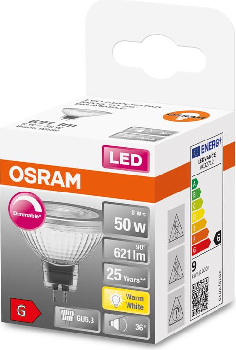Actual product image Osram Superstar Mr16 (GU5.3, 6.80 W, 621 lm, 1 x, G)