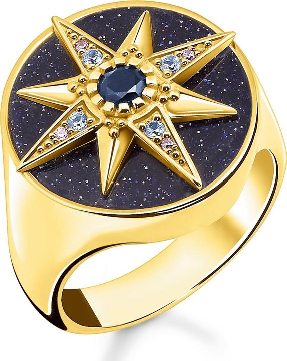 Produktbild Thomas Sabo Ring Royalty Stern mit Steine Gold (56, 925 Silber)