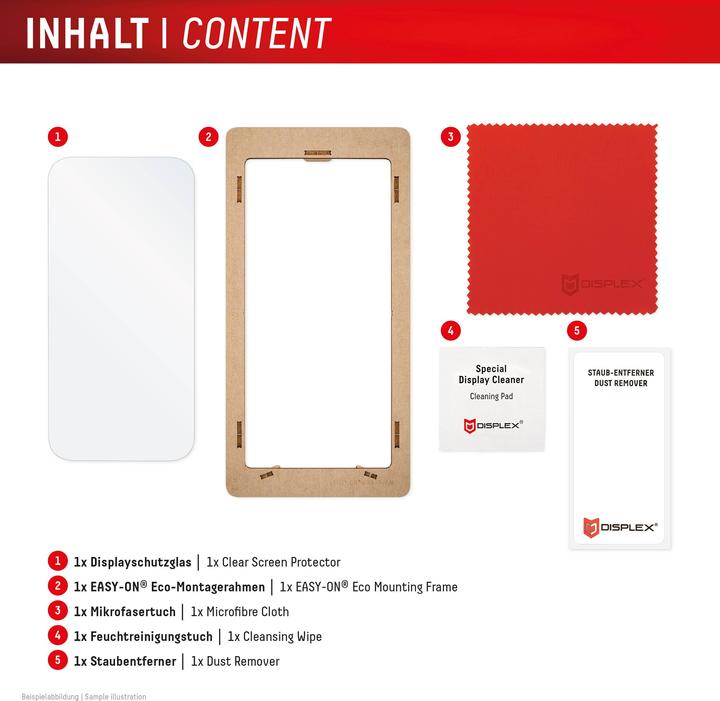 Actual product image Displex Real Glass, 2D Panzerglas (1 Piece, Samsung Galaxy S24+, Samsung Galaxy S25+)