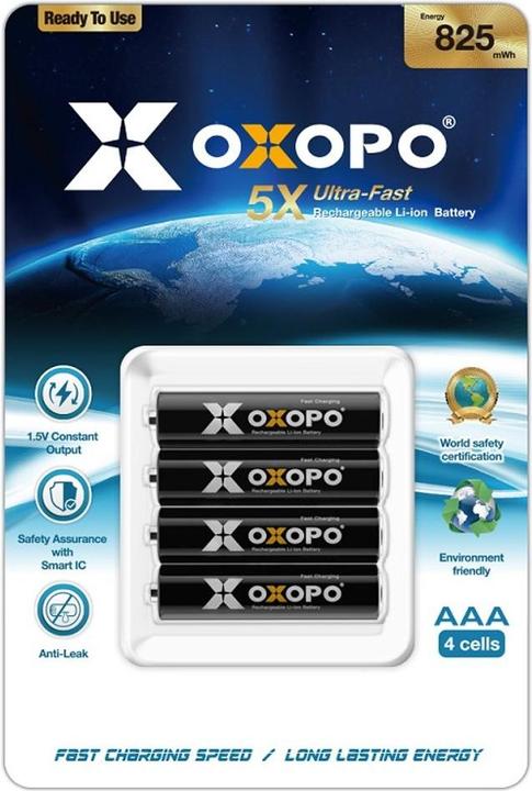 Produktbild NoName Rechargeable AAA 550mah Li-ion 4-pack (4 Stk., AAA, 550 mAh)
