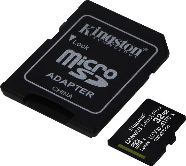 Actual product image Kingston Canvas Select Plus microSD 32GB Multi-Pack of 3 (32 GB, microSDHC, U1, UHS-I)
