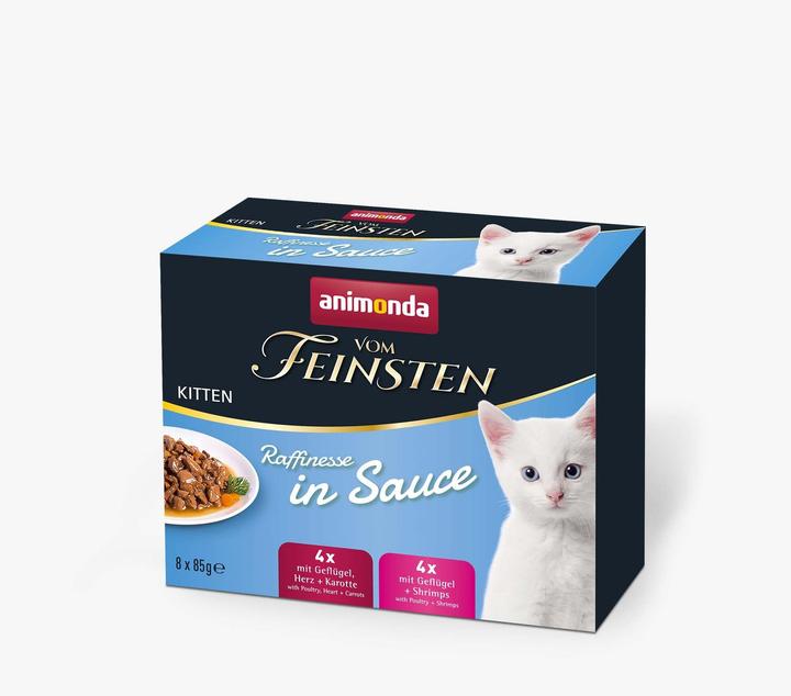 Immagine prodotto animonda Vom Feinsten Kitten Raffinesse in Sauce Kitten 8 x 85g Mixpack (Junior, 8 pz., 85 g)