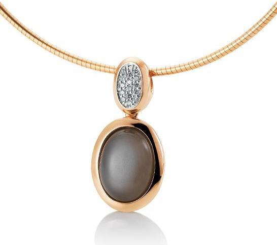 Produktbild Breuning ANHÄNGER - E.MONDSTEIN SILVER MOON/Brill. 0,088 Ct. H/si (585, - Gold)