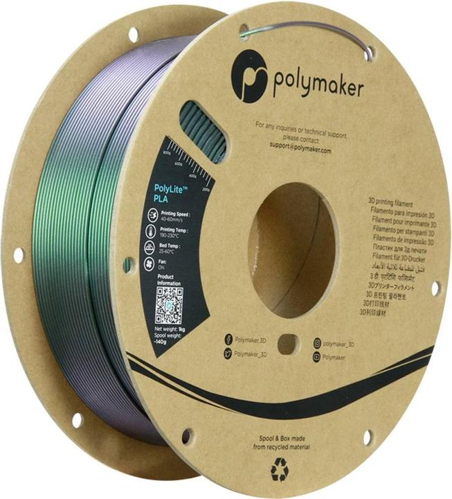 Polymaker PolyLite PLA Starlight (PLA, 1.75 mm, 1000 g, Multicolore)