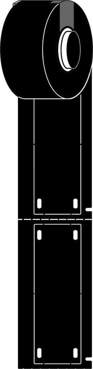 Image du produit Brady M6-25x75-B7598-BK, Étiquettes de câble, polyester, noir, brillant, 25.00 x 75.00 mm, non adhésives