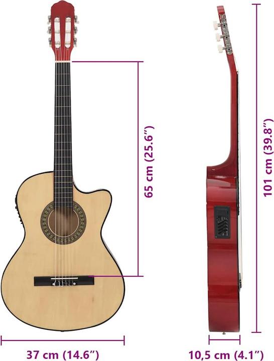 Actual product image VidaXL Noll (Western guitar, Duroplastic plastics, Lime wood)