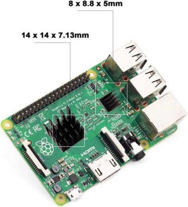 Immagine prodotto Play-Zone Raspberry Pi Cooler Heatsink Kit (Dissipatore)