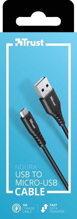 Productafbeelding Trust NDURA USB naar Micro-USB Kabel 1m (1 m, USB 2.0)