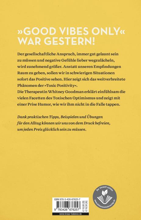 Produktbild Toxic Positivity (Deutsch, Whitney Goodman, Franka Reinhart, 2023)
