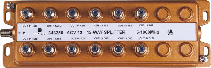 Actual product image Triax F-distributor 12-way 5-1000MHz 14dB hum coupling ACV 12 (Cable Accessories)