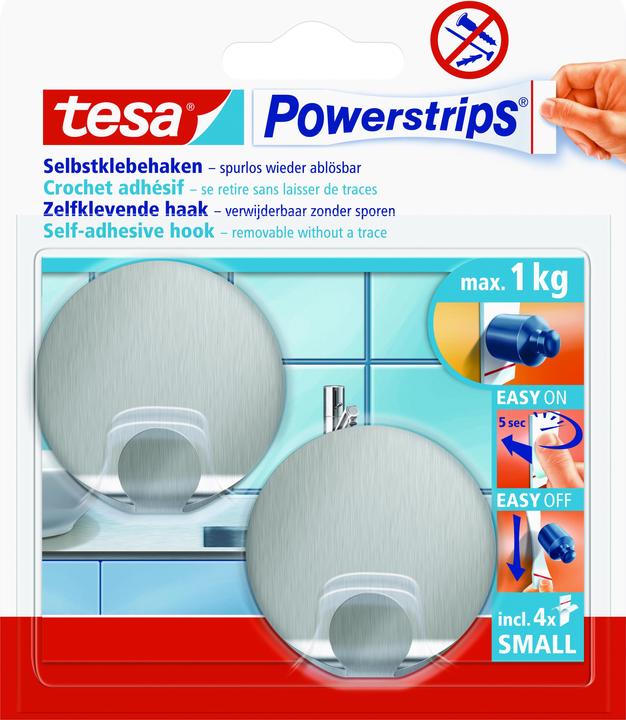 Produktbild tesa Powerstrips Haken SMALL Metall rund