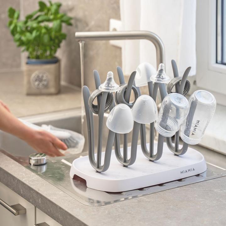 Actual product image MiaMia Cleaning accessories 2-piece cleaning set for baby bottles - draining rack