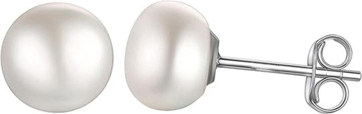 Actual product image Leyda Pearl stud earrings (Coloured stone)