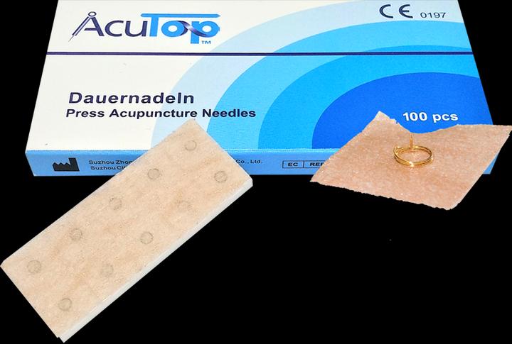 AcuTop Dauernadeln (vergoldet), 0,20 x 1,4 mm
