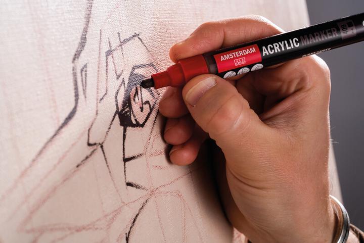 Actual product image Amsterdam Marker carmine red (Crimson, 4 mm, 1 x)