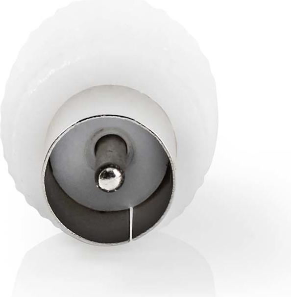 Actual product image Nedis Plug IEC (coaxial) Mach o + Socket - straight 2 ON (Antenna cable)