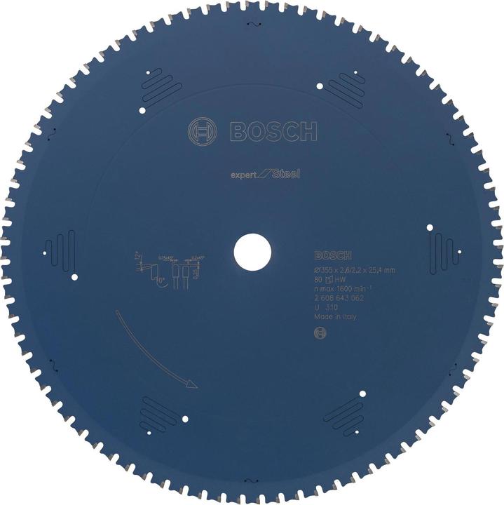 Image du produit Bosch Professional Zubehör Lame de scie circulaire Expert for Steel, 355 x 25,4 x 2,6 mm, 80