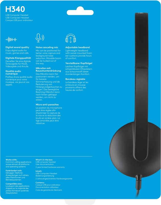 Actual product image Logitech H340 (Cable, USB-A)
