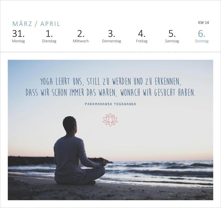 Produktbild Postk.Kalender Yoga Atmen (17 x 17 cm, Harter Einband, Deutsch)