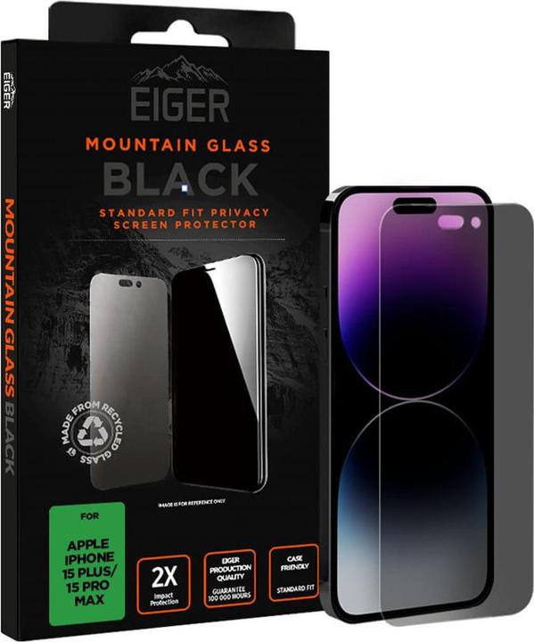 Produktbild Eiger Mountain Glass Black (1 Stück, Apple iPhone 15 Plus, Apple iPhone 16 Plus, Apple iPhone 15 Pro Max)