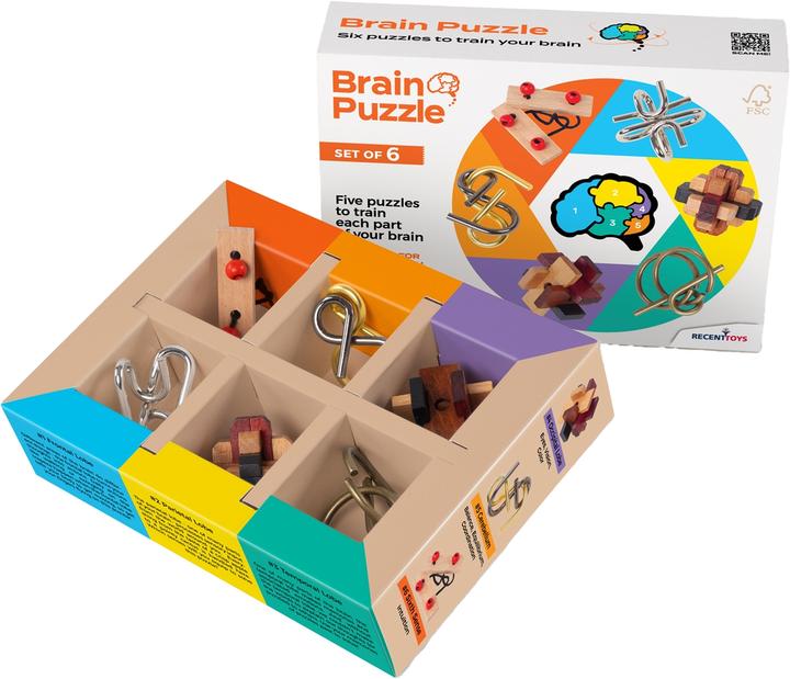 Produktbild Recent Toys Brain Puzzle set of 6 (6 Teile)