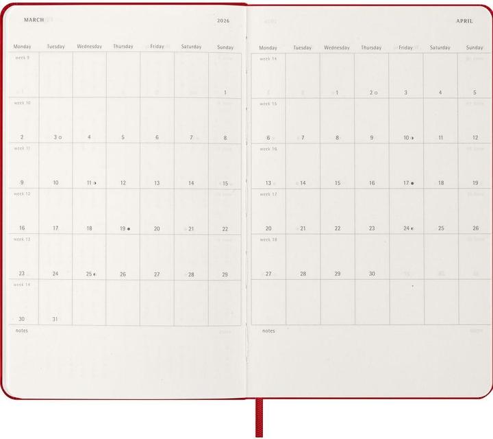Actual product image Moleskine Geschäftsagenda Weekly (13 x 21 cm, English)