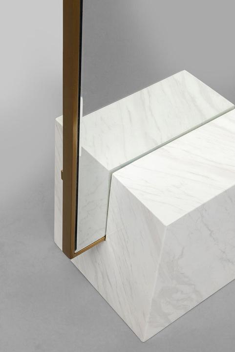 Actual product image Kare Design Standing mirror Hulda brass 46x180cm