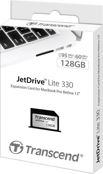 Actual product image Transcend JetDrive Lite 330 MacBook Pro Retina 13 (128 GB, SDXC, U1)