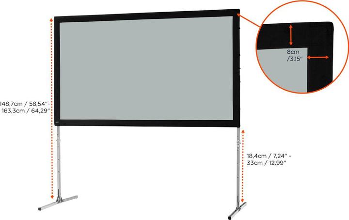 Actual product image Celexon Mobile Expert Folding Frame Screen - Canvas (91.34", 16:9)