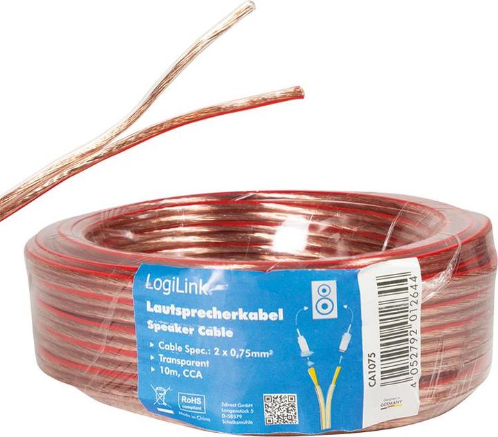 Immagine prodotto LogiLink CA Cavo per altoparlanti (10 m, 0.75 mm².)