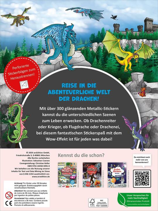 Produktbild Das Metallic-Stickerbuch – Drachen