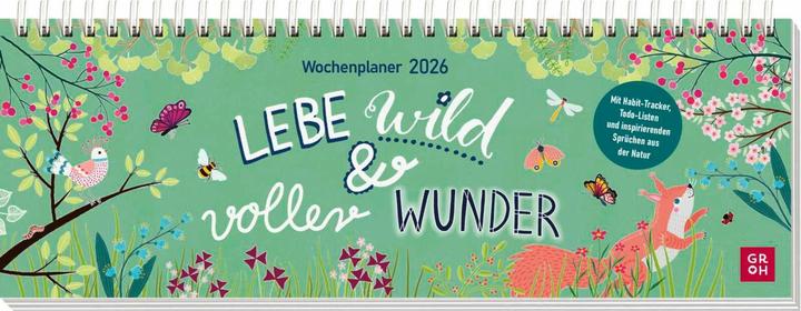 Image du produit Tischkalender 2026 quer: Lebe wild und voller Wunder (Couverture rigide, Allemand)
