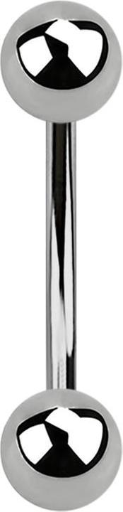 Immagine prodotto Star Piercing Filetto interno in argento a micro banana con due palline d'argento (Titanio G23, senza ottone)