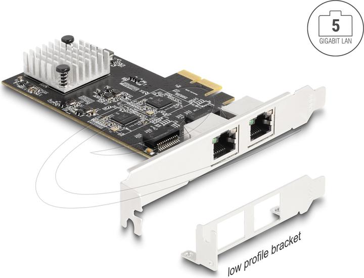 Produktbild Delock PCI Express x2 Karte zu 2 x RJ45 5 Gigabit LAN RTL812 (PCI Express 3.0)