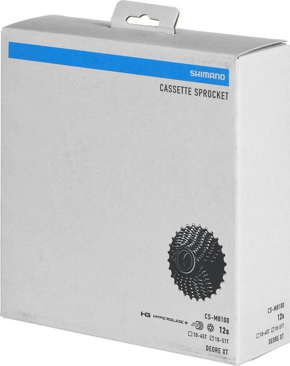 Actual product image Shimano Deore XT CS-M8100 (12-speed, 10-51)