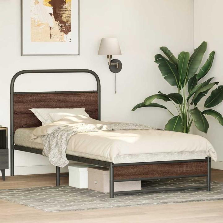Actual product image VidaXL Bed frame without mattress 100x190 cm brown oak-look (100 x 190 cm)