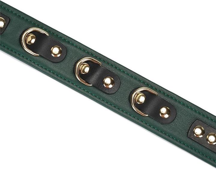 Produktbild Liebe Seele Mossy Chic - Leder Halsband mit Leine