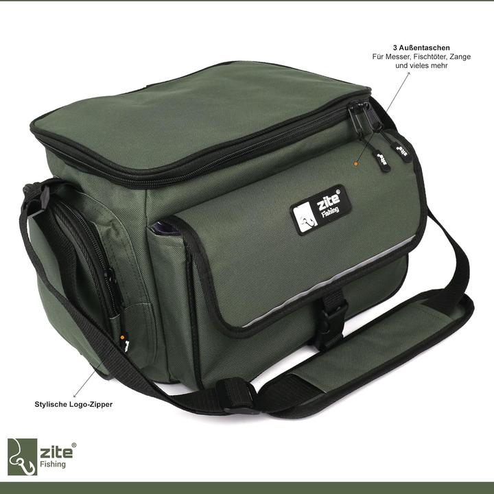Actual product image Zite Fishing tackle bag with 4 tackle boxes