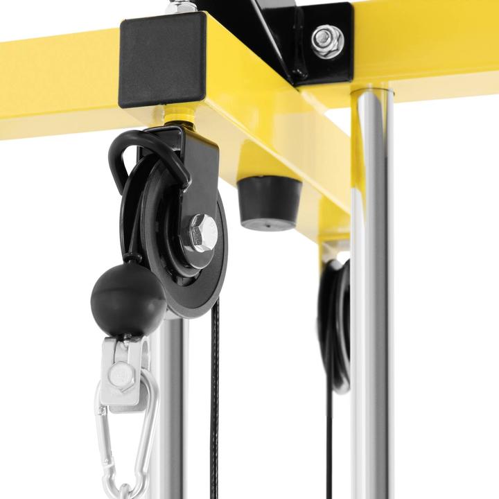 Produktbild Gymrex Kabelzug Kabelzugstation Seilzug Fitness Zugturm 150 kg 24 Gewichte 6,8 kg