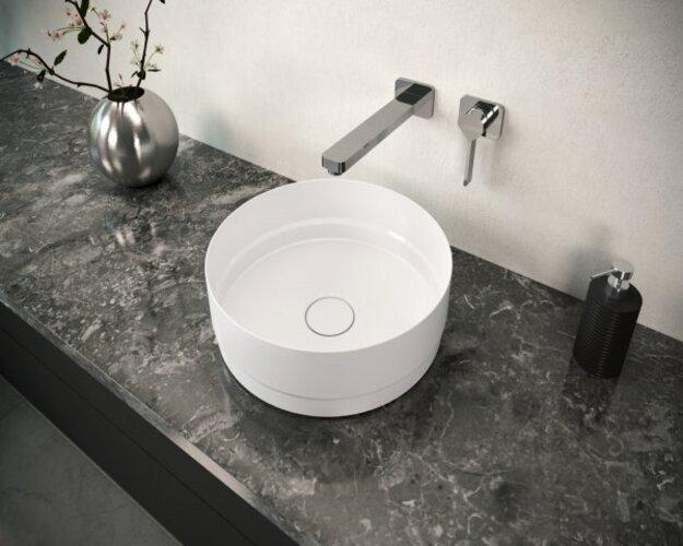 Actual product image Kaldewei Nueva washbasin bowl 3191, round, diameter 380mm, without overflow, 911206003 (502 mm, 481 mm)