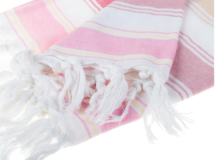 Actual product image Koor Strandtuch 90 x 180 cm, Pink/Weiss, Schnelltrocknend: Ja (90 x 180 cm)