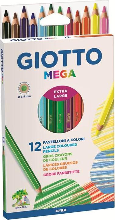 Produktbild Lyra 2256 00 - Mega, Kartonetui 12 sortierte Dickkernfarbstifte (Sortiert, 12 x)