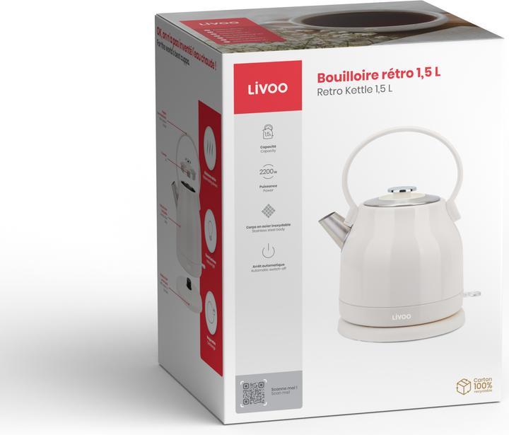 Productafbeelding Livoo Retro waterkoker 1,5 liter (1.50 l)