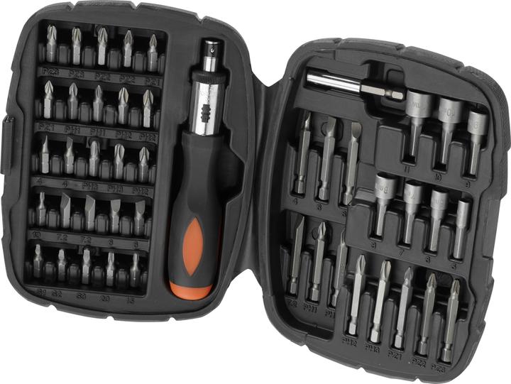 Black & Decker Set di cricchetti a mano da 45 pezzi (Pin-torx, Cacciavite a croce PZ)
